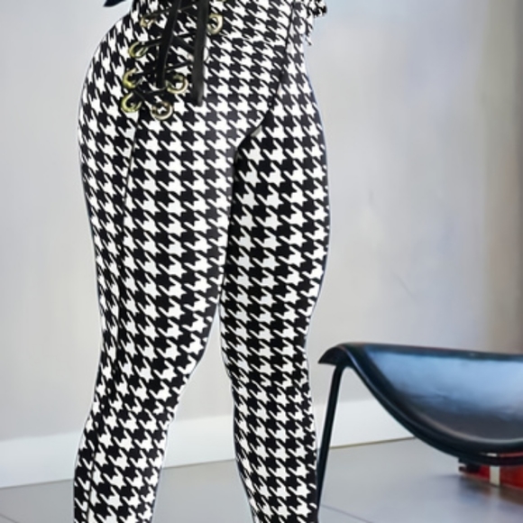 Houndstooth Skinny Pants - Picture 2 of 2